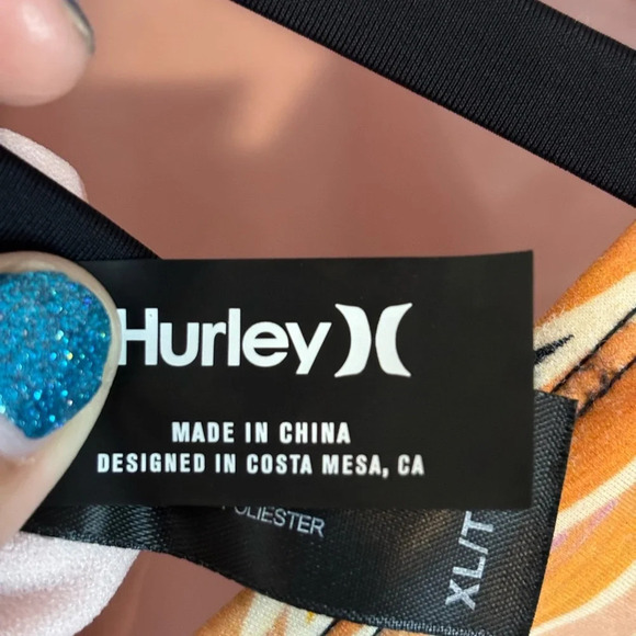 Hurley Women’s One Piece Swimsuit Size XL Tropical Print | Beach | Surf | - Picture 4 of 5